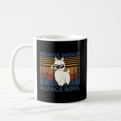 Wanna Smoke Alpaca Bowl Cute Gangster Alpaca Coffee Mug