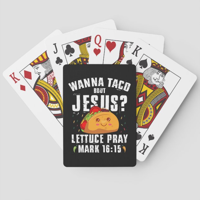 Wanna Taco Bout Jesus Cinco de Mayo Christian  Poker Cards (Back)