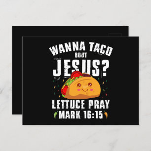 Wanna Taco Bout Jesus Cinco de Mayo Christian Postcard