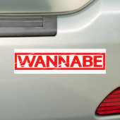 Wannabe Stamp Bumper Sticker (On Car)