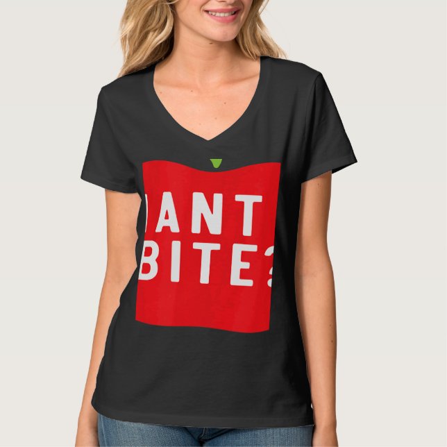 Want A Bite Apple Picking Squad Apple Fruit  Apple T-Shirt (Front)