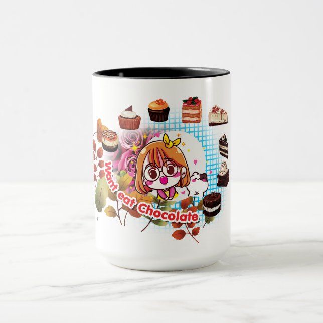 Want eat Chocolate Cake Mug (Center)