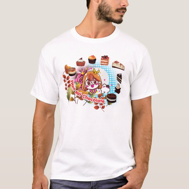 Want eat Chocolate Cake Shirt (Front)
