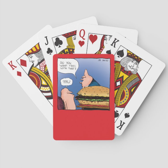 Want Fries With That? Cartoon Poker Cards (Back)