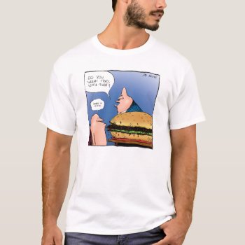 Want Fries With That? Cartoon Shirt by BastardCard at Zazzle