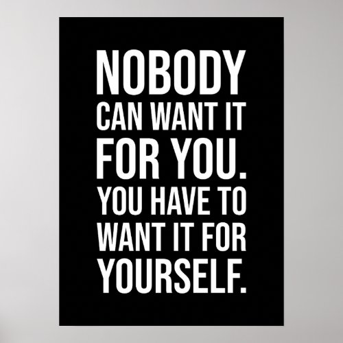 Want It For Yourself _ Gym Hustle Success Poster
