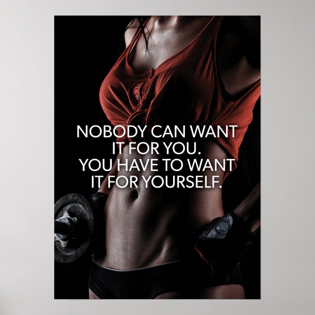 Want It For Yourself - Women's Gym Motivational Poster (Front)