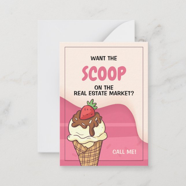 Want the Scoop Summer Note Card (Front)
