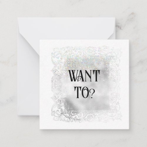   WANT TO AP63  Relationship Flat Note Card