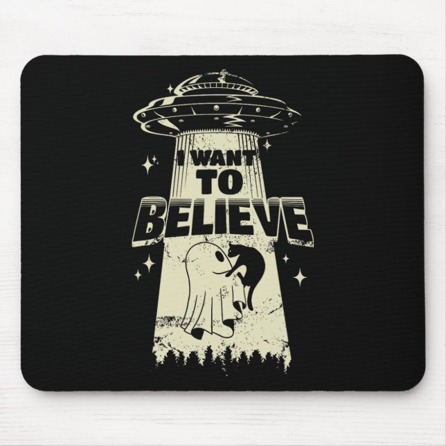 Want To Believe - Funny Cat Is Kidnapped  Mouse Pad (Front)