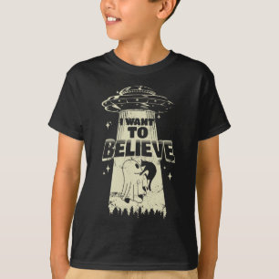 Want To Believe - Funny Cat Is Kidnapped T-Shirt