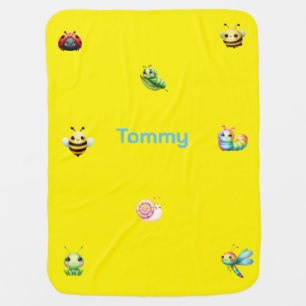 Want to bug you personalized boys name baby blanket