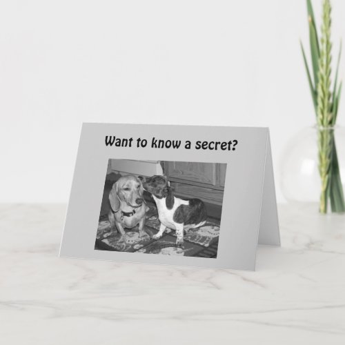 WANT TO KNOW A SECRET CARD