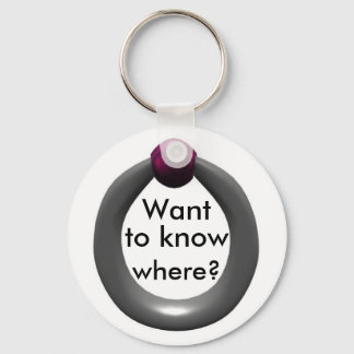 Want to know where? Captive bead ring Keychain