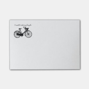 "Want to ride my bicycle" Motivational Quote Post-it Notes