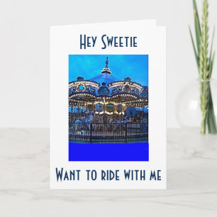 WANT TO RIDE OR MEET ME UNDER THE MISTLETOE! HOLIDAY CARD