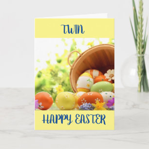 WANT TO SAY HAPPY *EASTER* TO MY ***TWIN*** EASTER HOLIDAY CARD