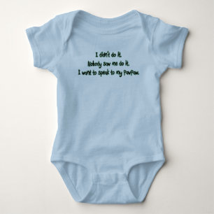 Want to Speak to PawPaw Baby Bodysuit