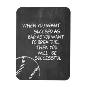 Want To Succeed Baseball Motivational Magnet