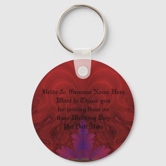 Want To Thank you wedding day Keychain (Front)