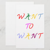 want to want multicolored (Front/Back)