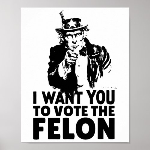 Want You To Vote The Felon Trump Usa Maga 2024 Ret Poster