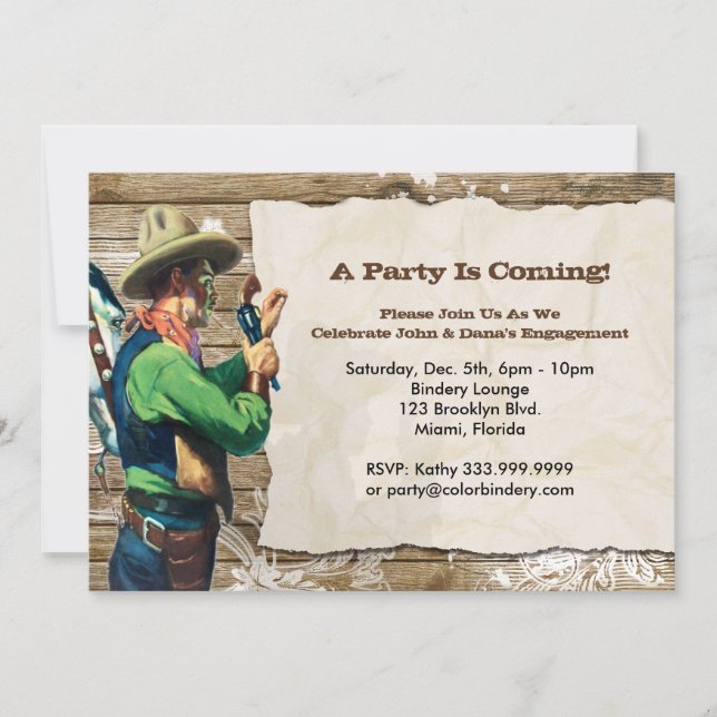 Wanted 7 x 5 inch Event Invitation V2 (Front)