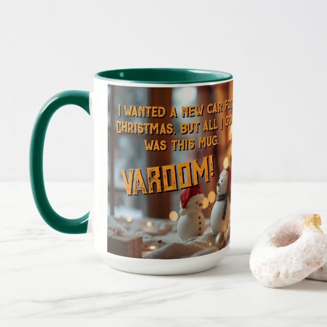 Wanted A Car Christmas Mug (With Donut)