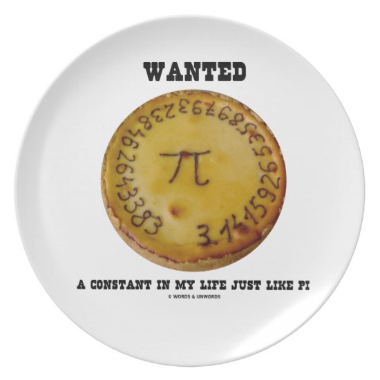 Wanted A Constant In My Life Just Like Pi Melamine Plate