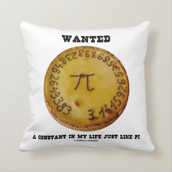 Wanted A Constant In My Life Just Like Pi Throw Pillow
