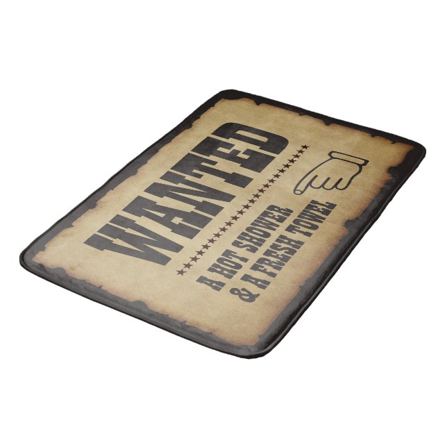 Wanted: A Hot Shower & A Fresh Towel Bathroom Mat (Angled)