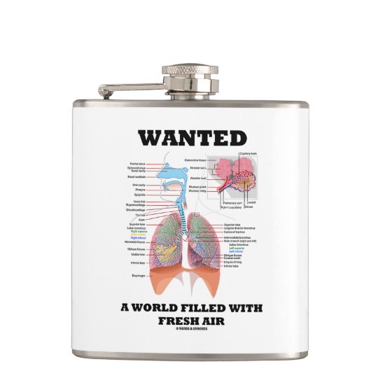 Wanted A World Filled With Fresh Air Respiratory Hip Flask
