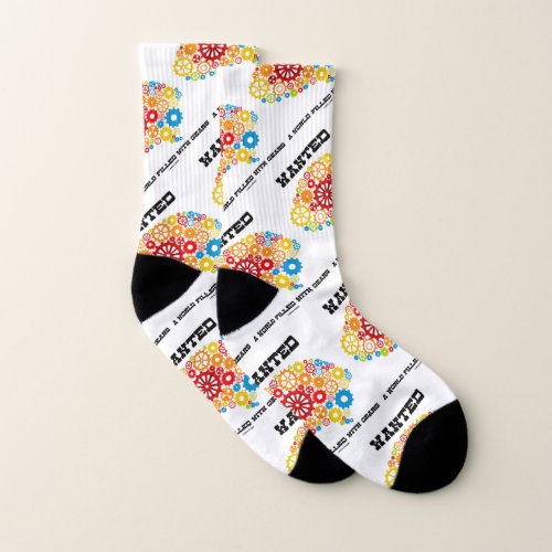 Wanted A World Filled With Gears Brain Gear Psyche Socks