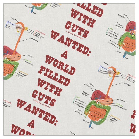 Wanted: A World Filled With Guts Digestive System Fabric