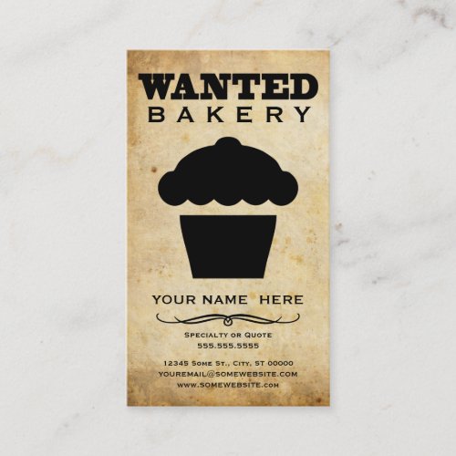 wanted : bakery business card templates