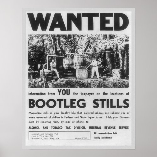 Wanted Bootleg Stills 1949 Vintage Poster