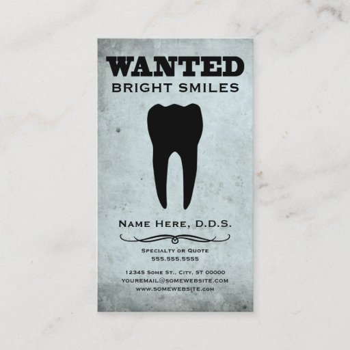 Customizable wanted : bright smiles business card