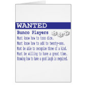 wanted bunco players (Front)