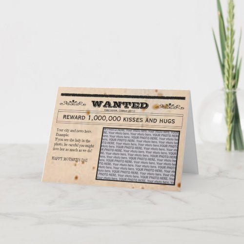 Wanted card frame