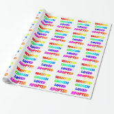 Adoption is Love - cute pink wrapping paper