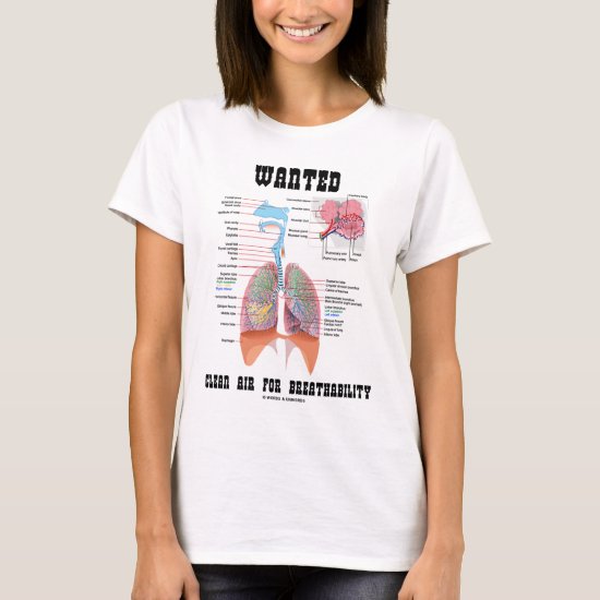 Wanted Clean Air For Breathability (Respiratory) T-Shirt
