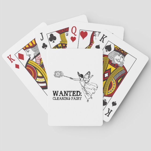 WANTED Cleaning Fairy Poker Cards (Back)