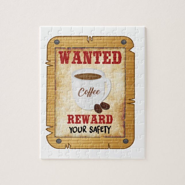 Wanted Coffee Jigsaw Puzzle (Vertical)