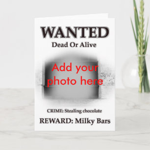 Wanted criminal jail cell prison prisoner photo card