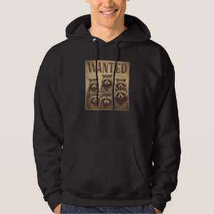 Wanted Criminal Raccoons Mugshot Funny Garbage Gan Hoodie
