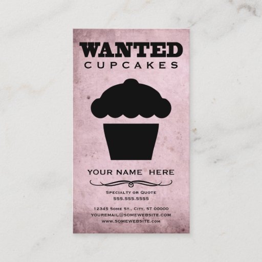 Customizable wanted : cupcakes business card templates