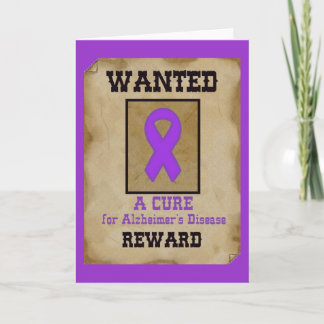 Wanted: Cure for Alzheimer's Disease Card