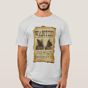 Wanted dead and alive. Schroedinger's cat. T-Shirt