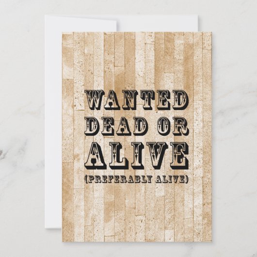 Wanted Dead or Alive (Front)