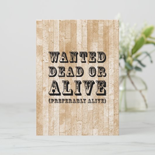 Wanted Dead or Alive (Standing Front)